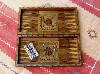 Backgammon Holzeinlage Damaskus Syrien