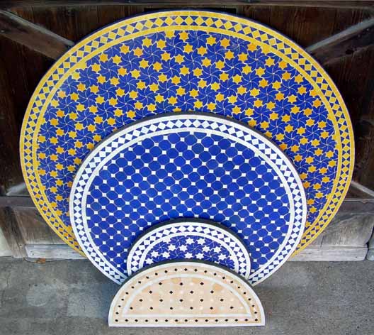 Mosaiktische in vielen Grössen aus AL Chaima in der Nähe von Zürich